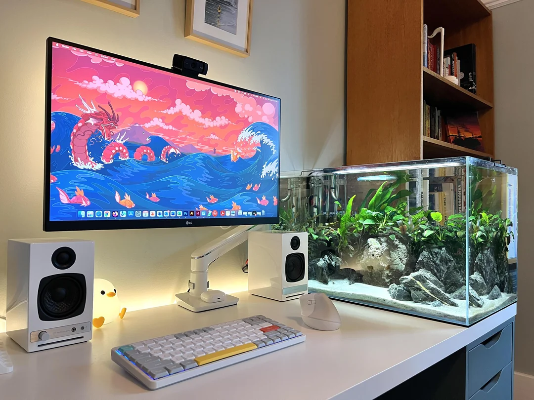 Pokémon and water themed office build